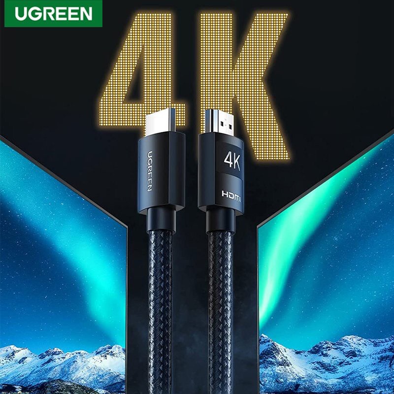 Hình ảnh: Cáp HDMI 2.0 dài 1M bọc nylon hỗ trợ độ phân giải 4K@60Hz Ugreen 30999 cao cấp